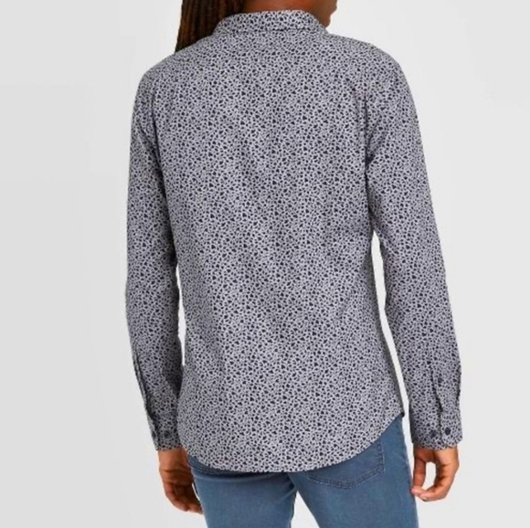 Goodfellow & Co Men's Slim Fit Long Sleeve Button-Down Shirt, Athens Blue, S - Picture 3 of 10